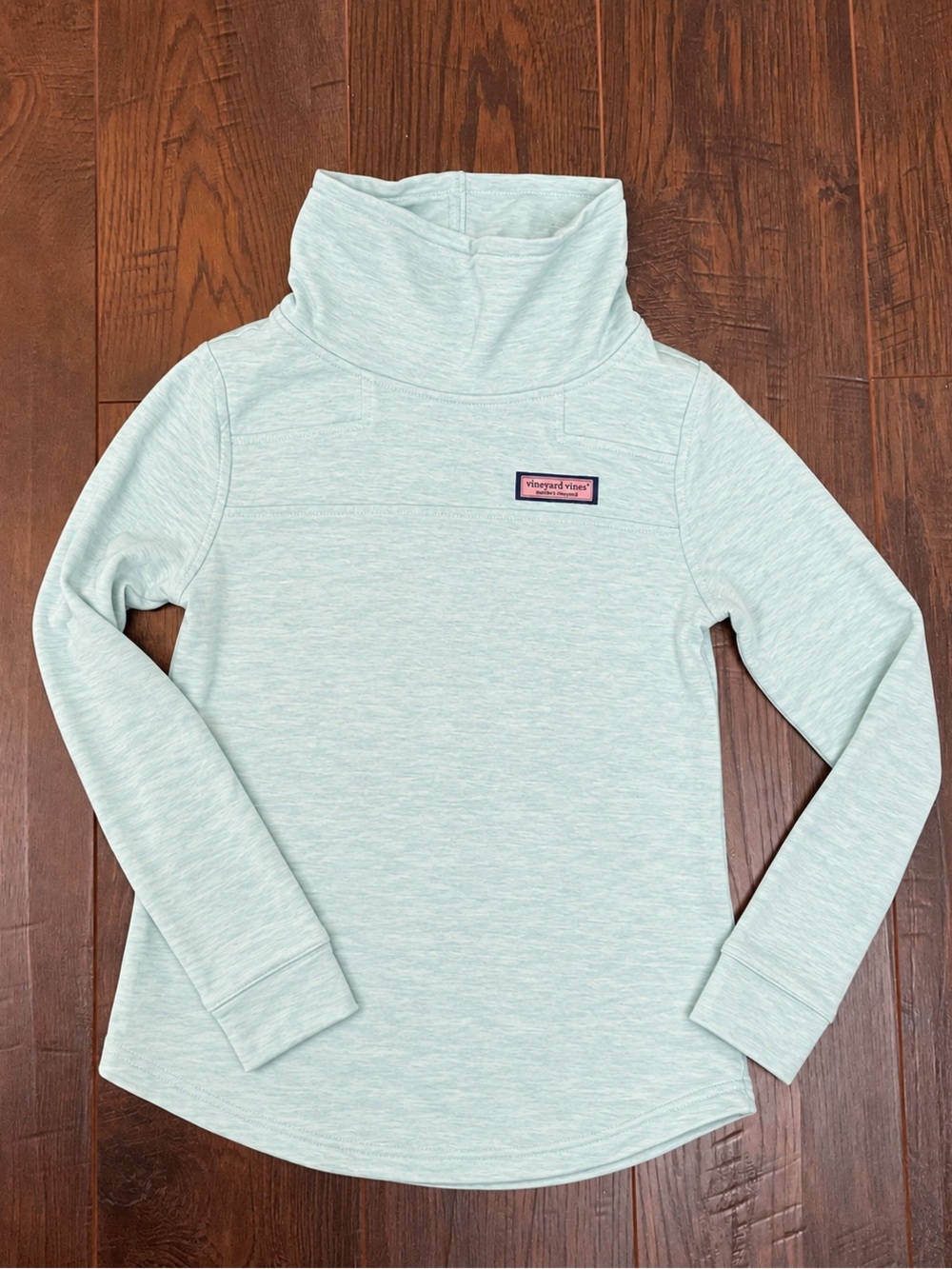 Vineyard Vines Girls' Mint Green Cowl Neck Pullover